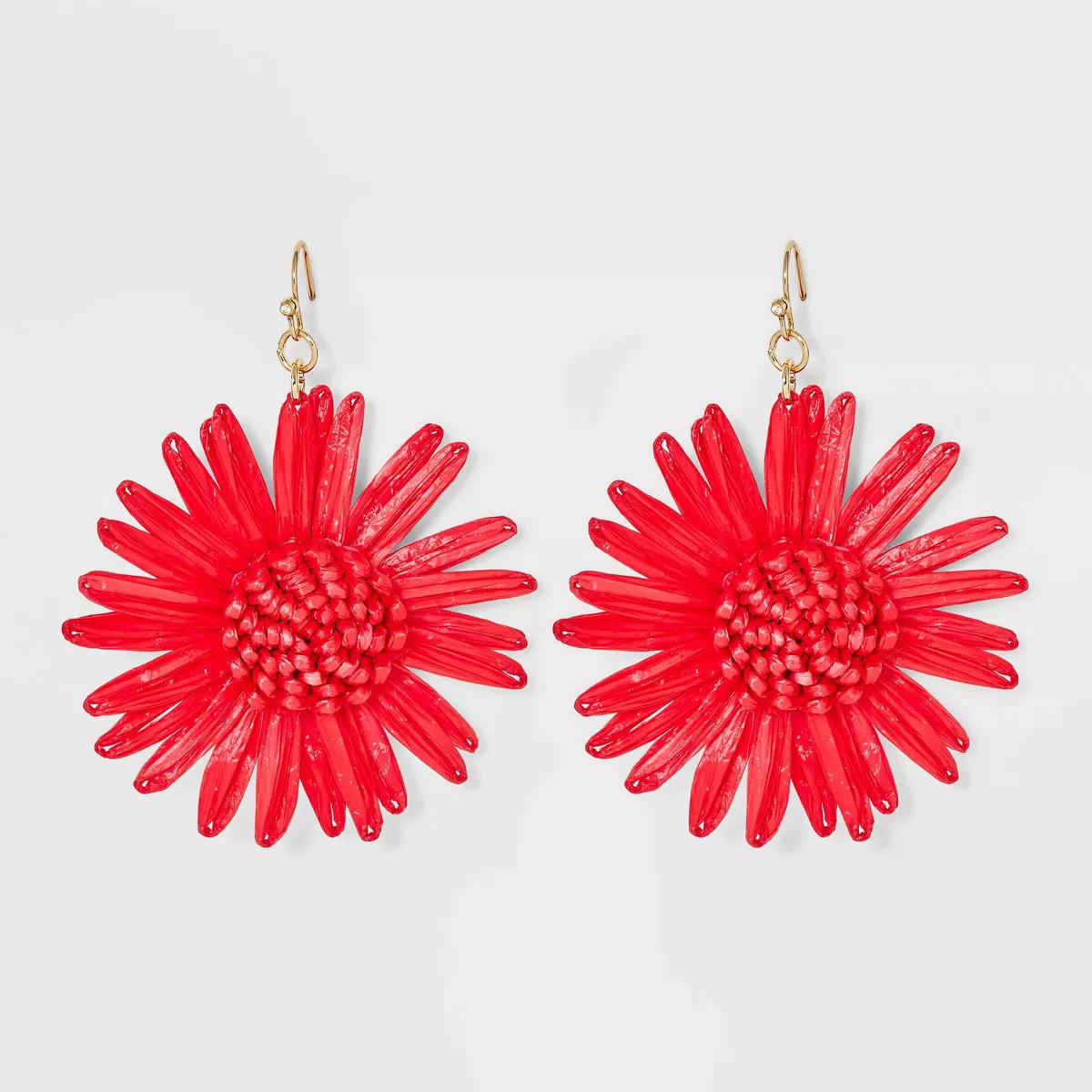 Sunflower Raffia Drop Earrings - A New Day™ | Target