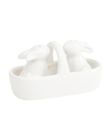 3pc Bunny Basket Salt And Pepper Shaker Set | TJ Maxx