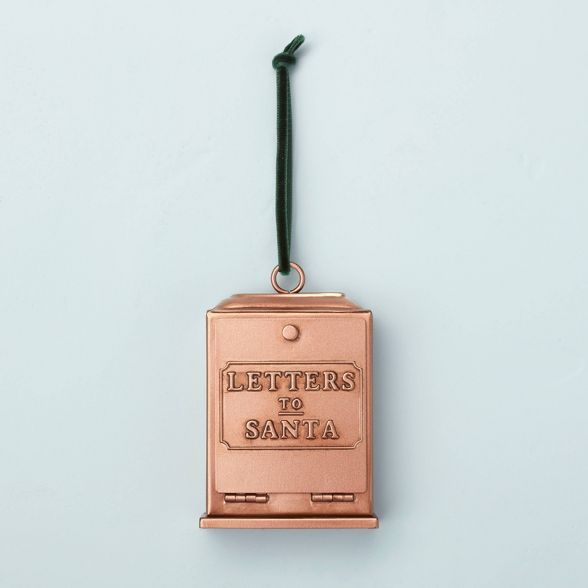 Mini &#39;Letters To Santa&#39; Vintage Mailbox Ornament Copper - Hearth &#38; Hand&#8482; with M... | Target