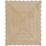 KLAVATE Natural Jute Hand Braided Scalloped Wave Edge Farmhouse Jute Rug | Walmart (US)