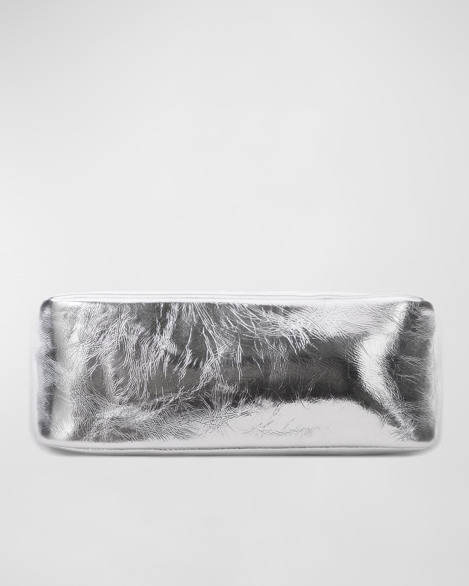 Brandon Blackwood Cortni Crushed Metallic Shoulder Bag | Neiman Marcus