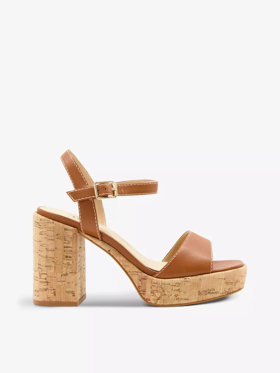 Jodi cork-heel platform leather sandals | Selfridges