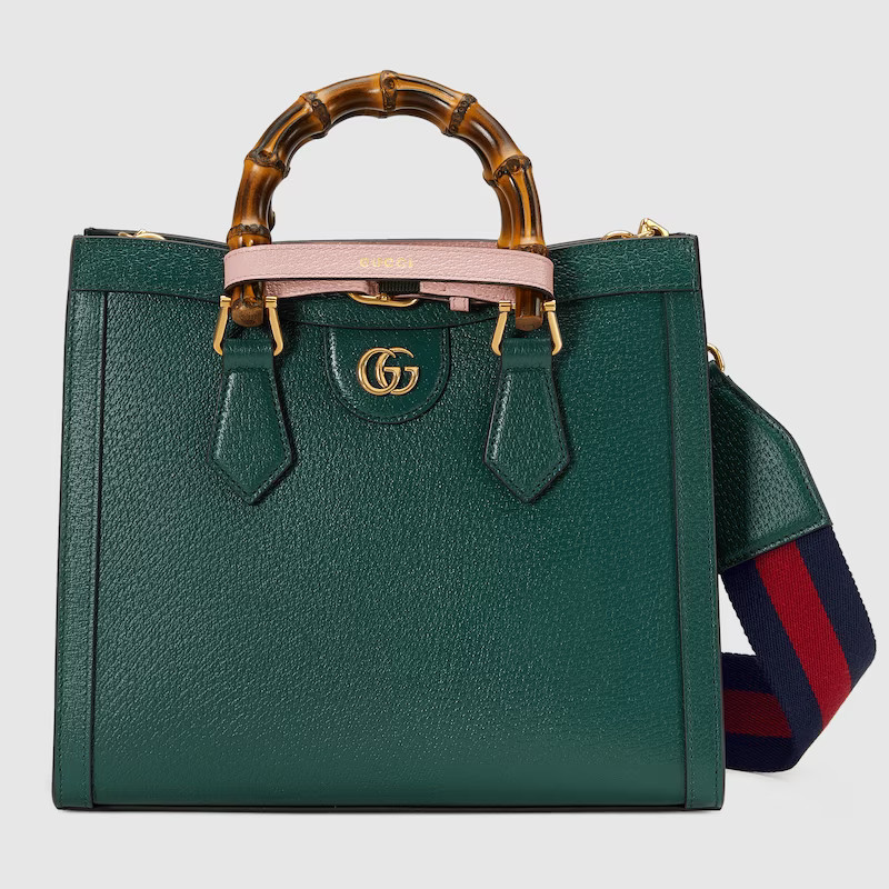 GUCCI Diana Medium Tote Bag, Green, Leather | Gucci (US)