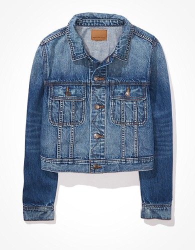 AE Cropped 70's Denim Jacket | American Eagle Outfitters (US & CA)