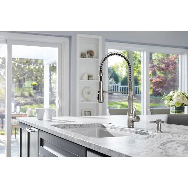 K-29106-VS Kohler Bellera Single Handle Semi-Professional Pre-Rinse Kitchen Faucet with Three-Fun... | Wayfair North America