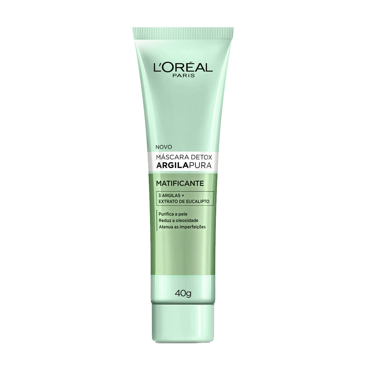 Máscara Facial L'Oréal Paris Argila Pura Detox Matificante 40g 40g | DrogaRaia (BR)