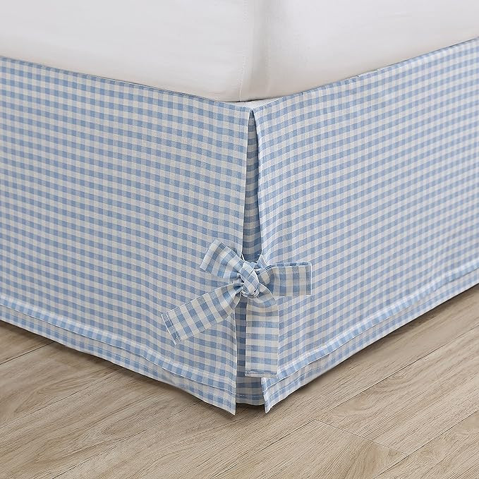 Laura Ashley Home - Cotton Ruffled Bedskirt, Lightweight & Classic Style (Hedy Blue, Twin) | Amazon (US)
