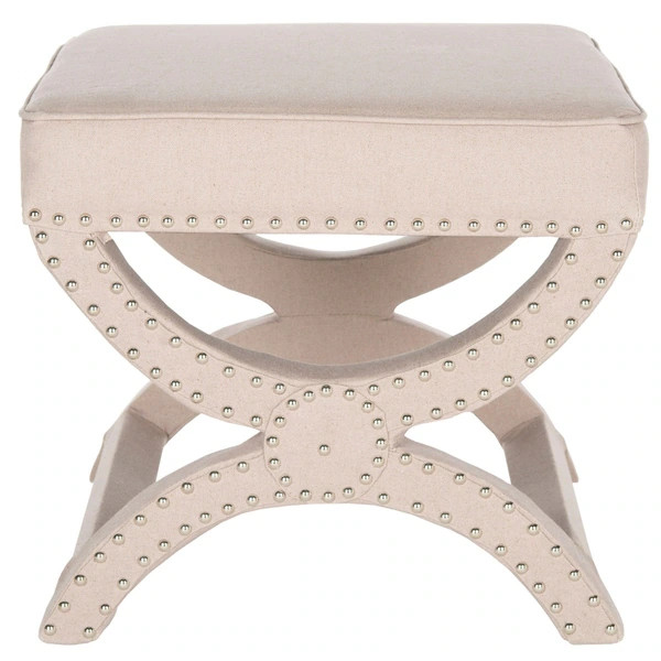Safavieh Mystic Taupe Ottoman | Bed Bath & Beyond