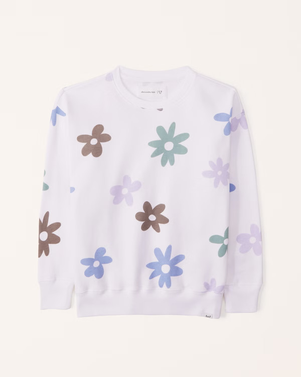 pattern legging-friendly graphic crew sweatshirt | Abercrombie & Fitch (US)