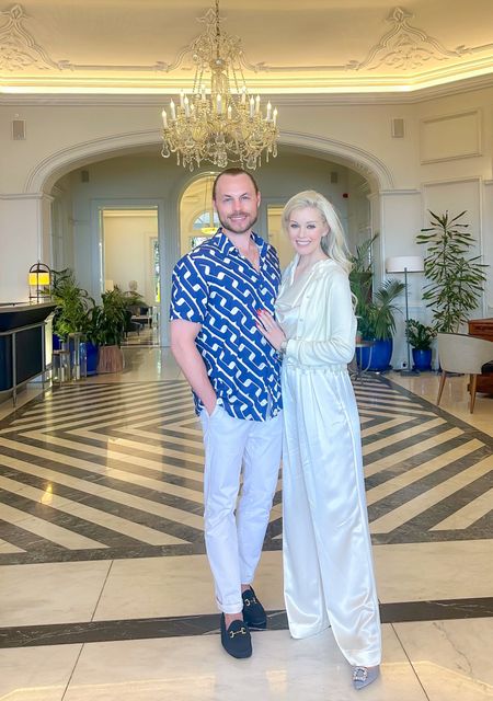 White on white on white with a pop of blue! 🤍🩵

Loved the look and feel of this Cami NYC look that I wore for a date night in Madeira. 💗🌊

#LTKStyleTip #LTKTravel #LTKShoeCrush