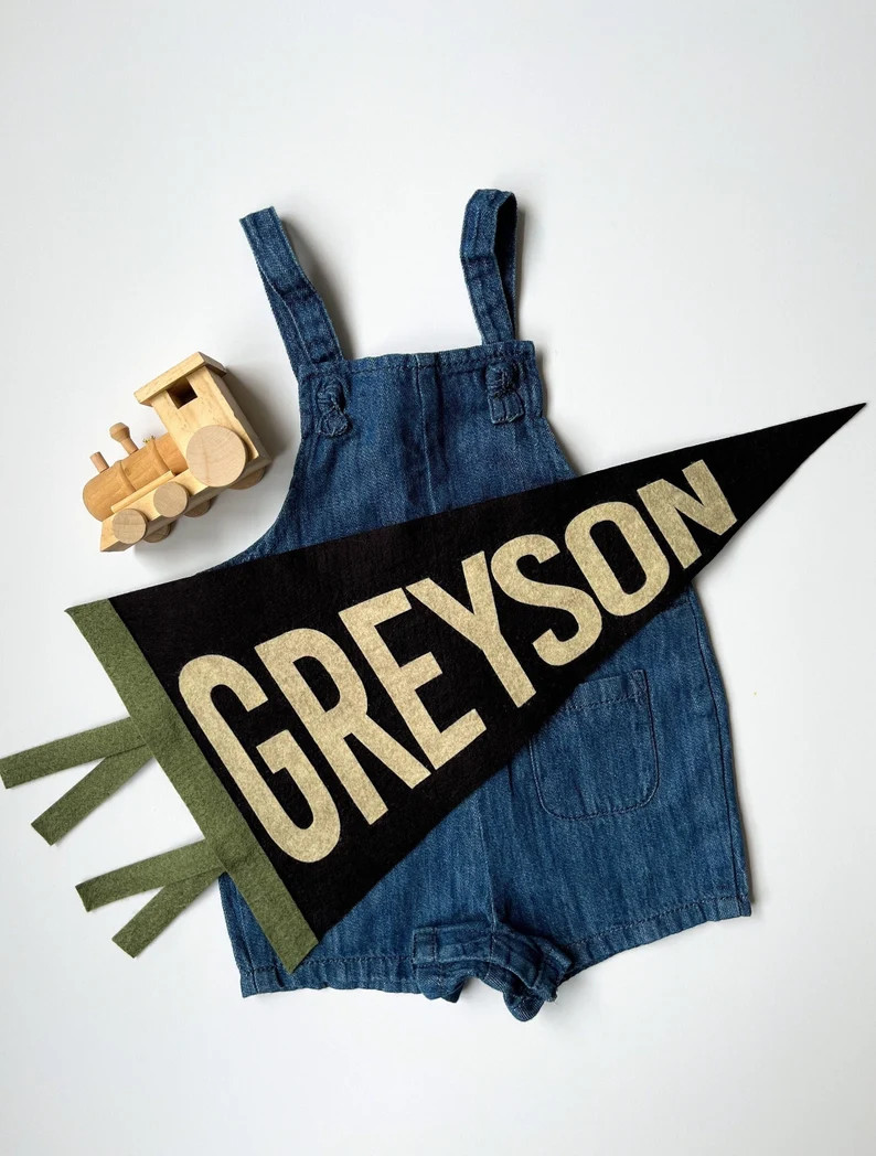 Felt Name Pennant Block Font - Etsy | Etsy (US)