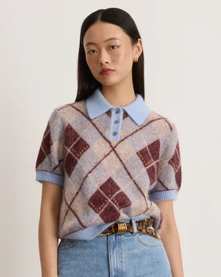 Argyle Camilla Knit Top | Tanya Taylor
