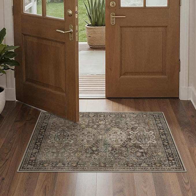 Washable Entry Rug 2x3, Machine Washable Non Slip Door Mat Rugs for Entryway Kitchen Bathroom Rug... | Amazon (US)