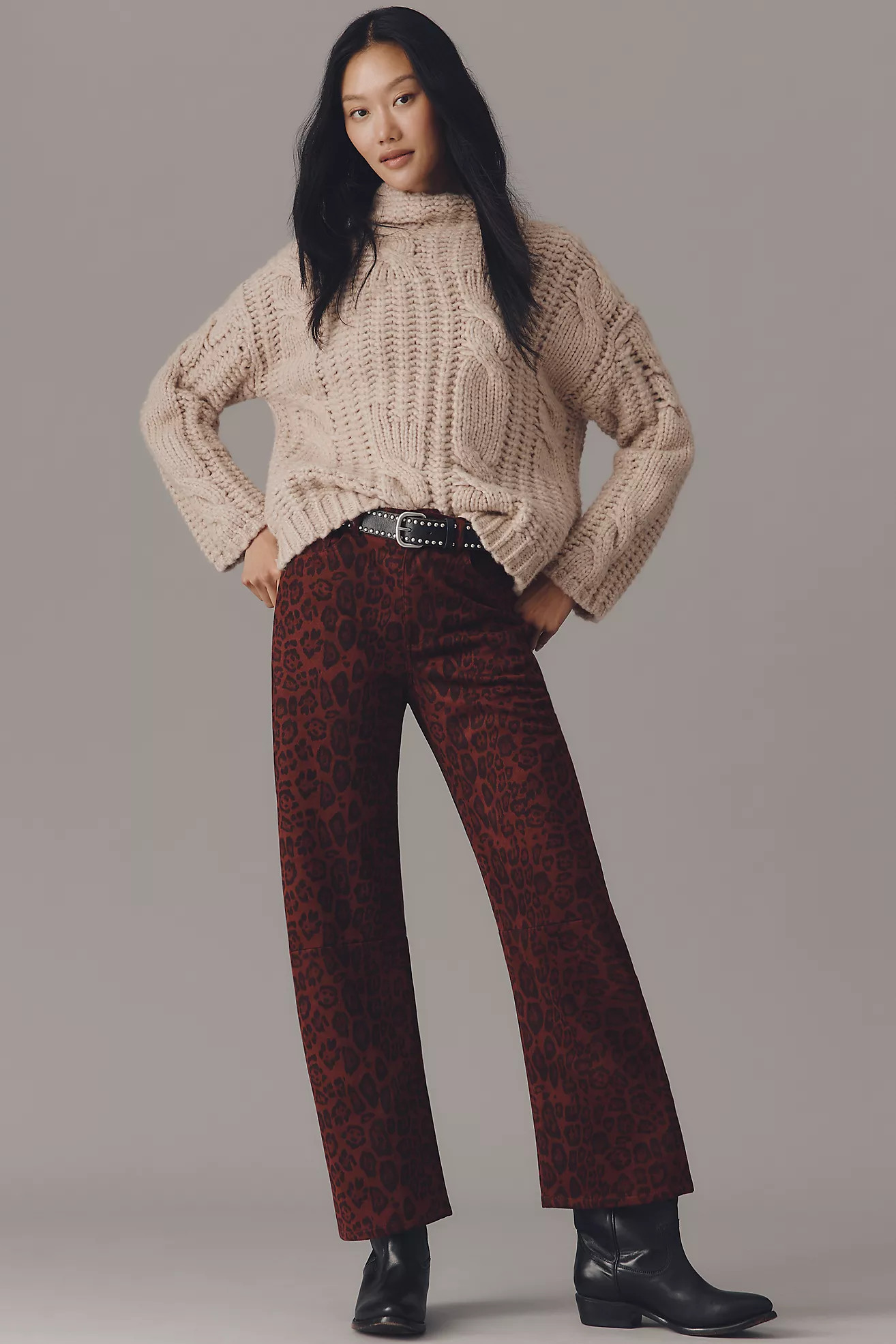 LE JEAN Nomad Velvet High-Rise Taper Jeans | Anthropologie (US)
