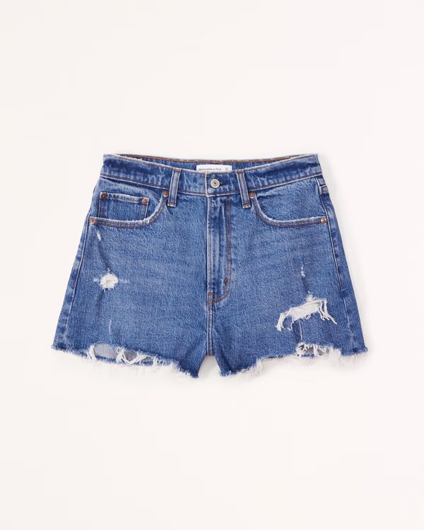 Women's Curve Love High Rise Mom Short | Women's Clearance | Abercrombie.com | Abercrombie & Fitch (US)