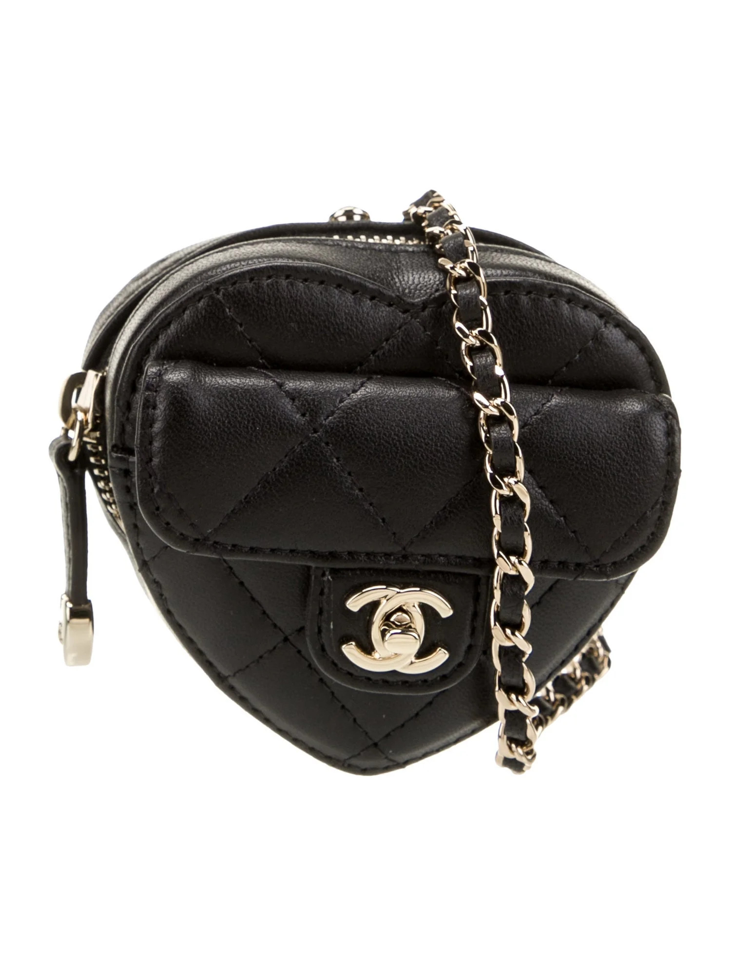 Mini CC In Love Heart Clutch w/ Chain | The RealReal