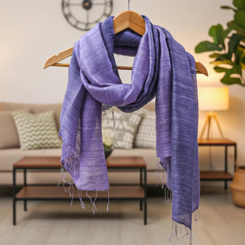 Silk shawl, 'Bold Lily' | NOVICA