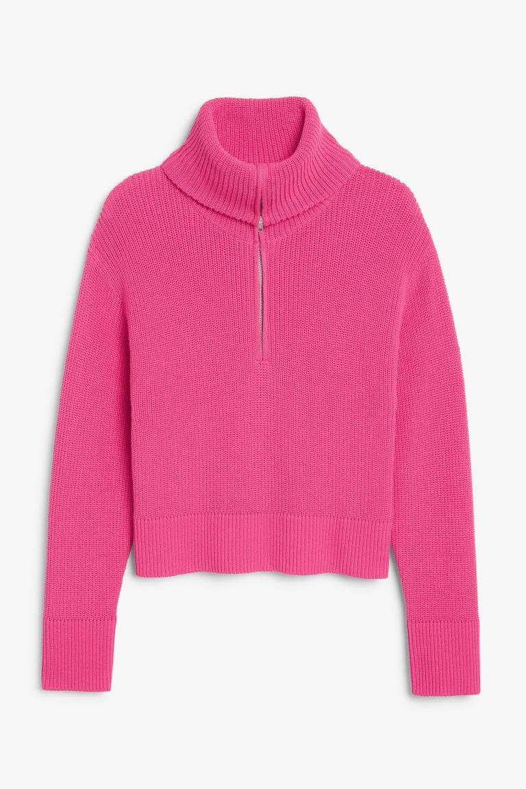 Half zip knit sweater | H&M (DE, AT, CH, NL, FI)