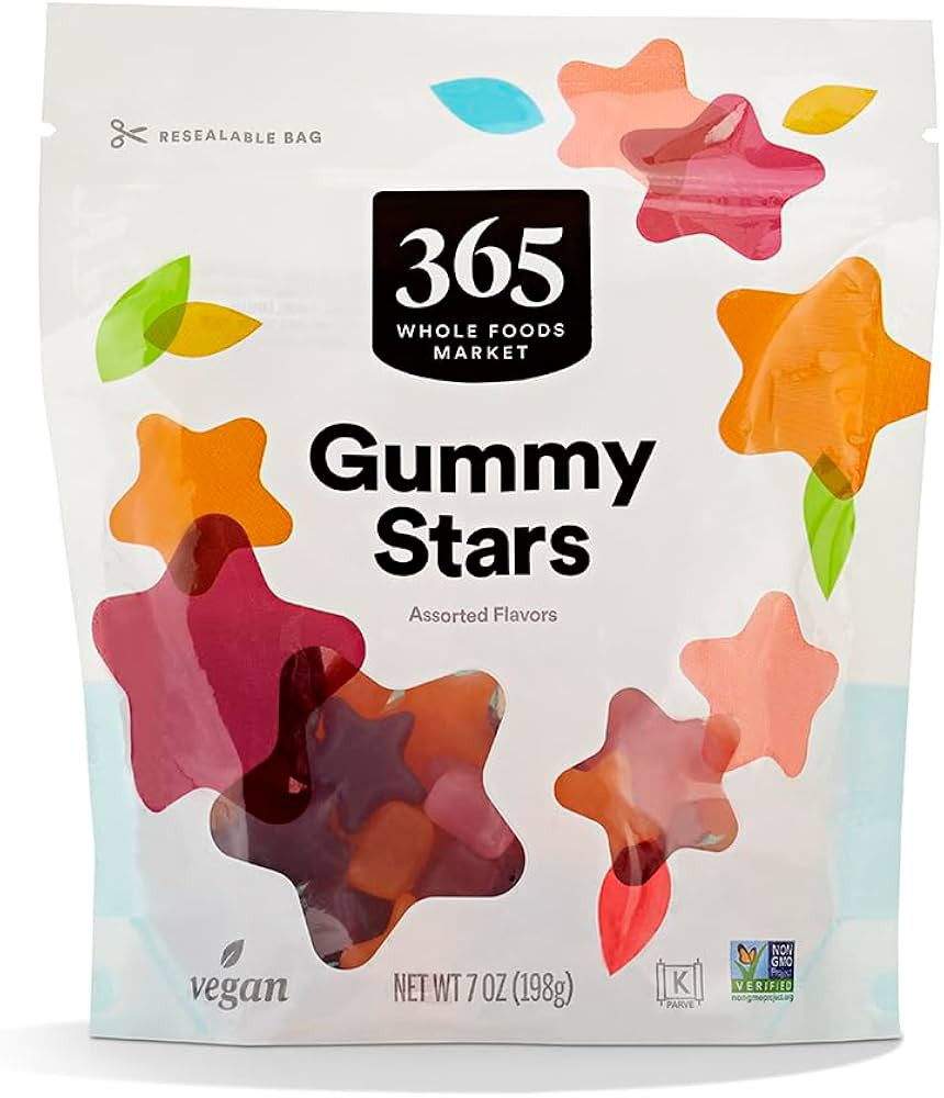 365 by Whole Foods Market, Assorted Flavor Gummy Stars, 7 Ounce | Amazon (US)
