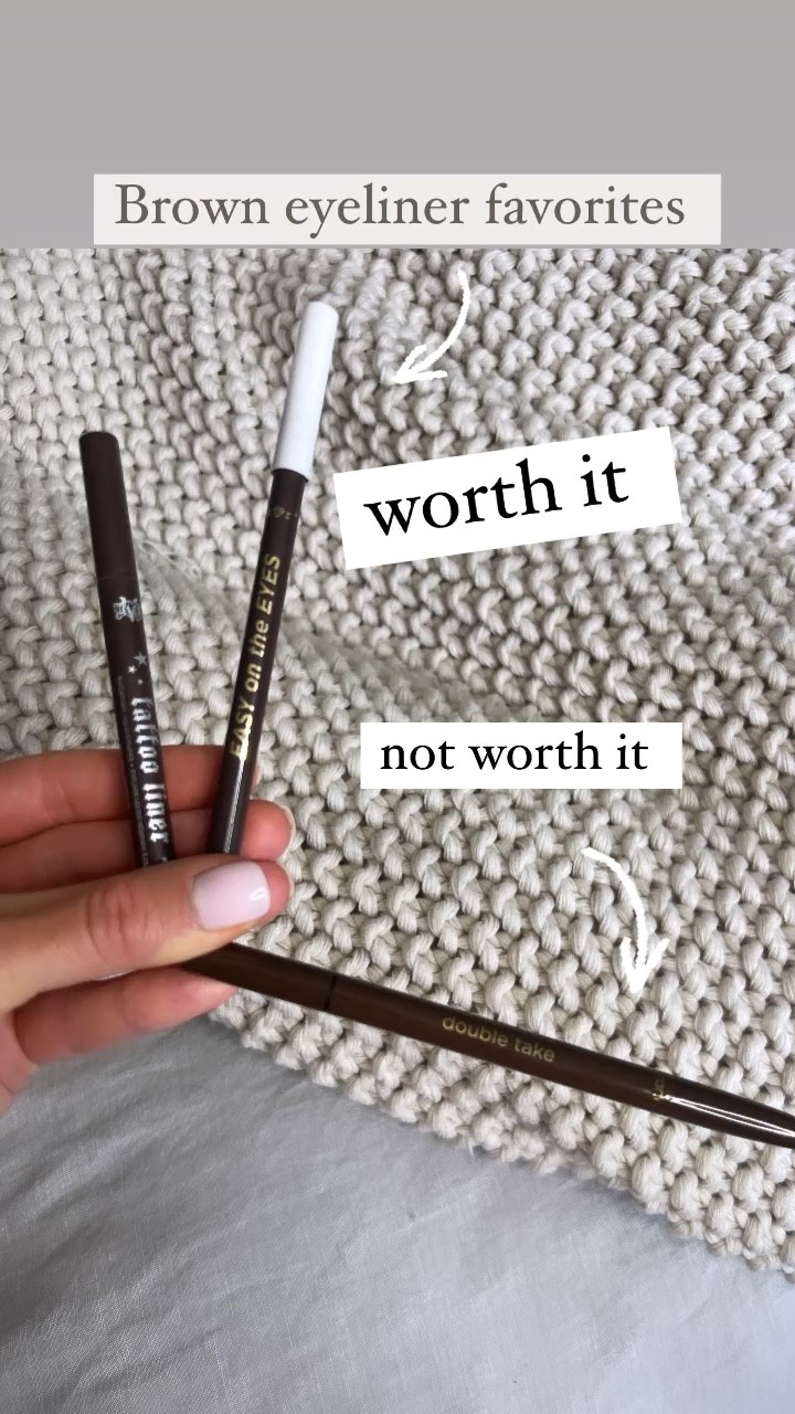 Testing some eyeliner faves and I’m loving these two together. The Double Take from Tarte isn’t as deep of a brown and doesn’t have enough pigment. Not worth it IMO. The others are gorgeous. I use the roll up liner under my last line to create depth and the pointed liquid on top of my lashes as my top liner 

#LTKunder50 #LTKbeauty #LTKwedding
