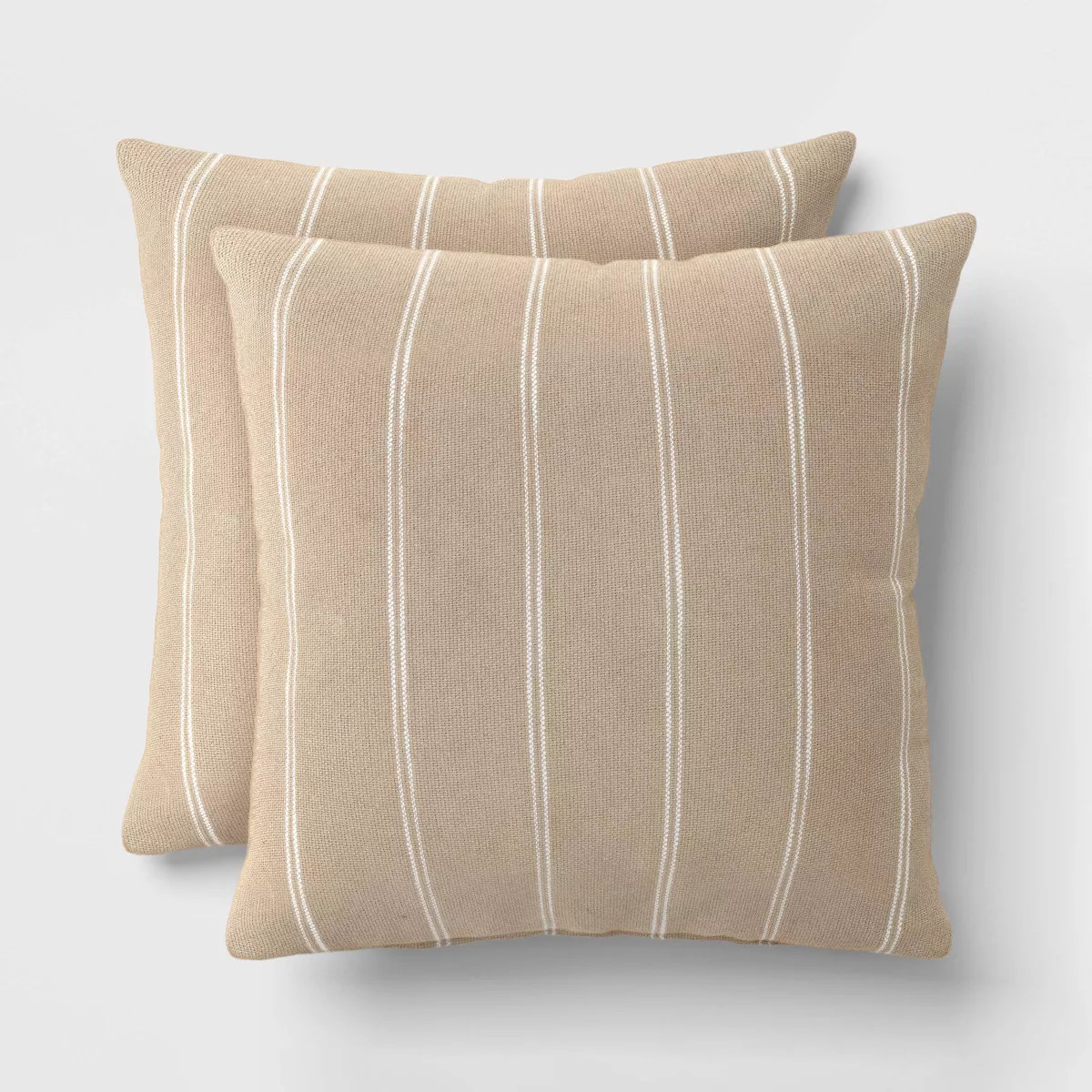 2pk Square Cotton Woven Stripe Throw Pillows  - Threshold™ | Target