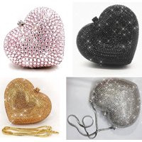 10% Off Adorable Swarovski Crystal Rhinestone Heart Clutch Purse Evening Bag Handbag Novelty Valenti | Etsy (US)