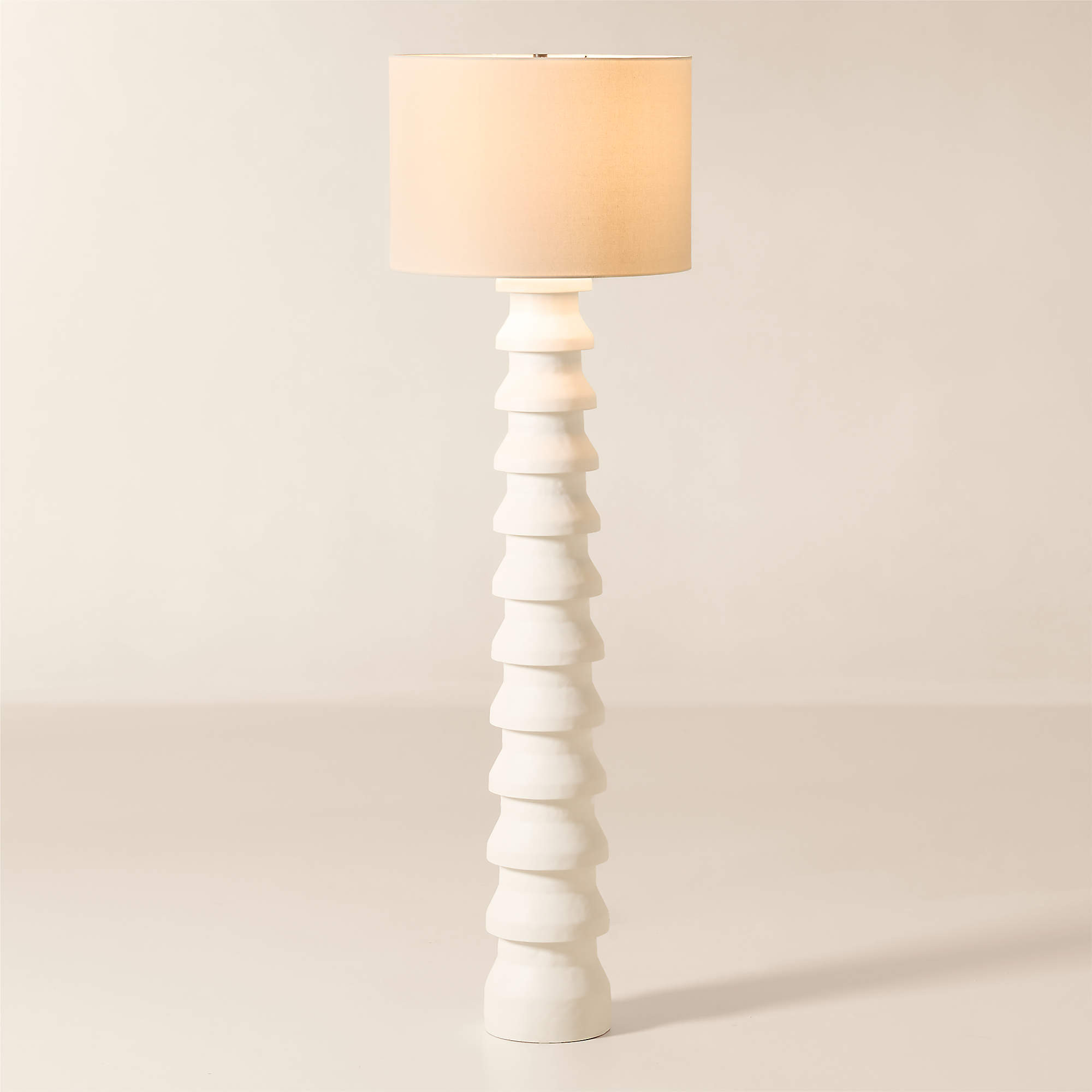 Sequence White Plaster Floor Lamp | CB2 | CB2