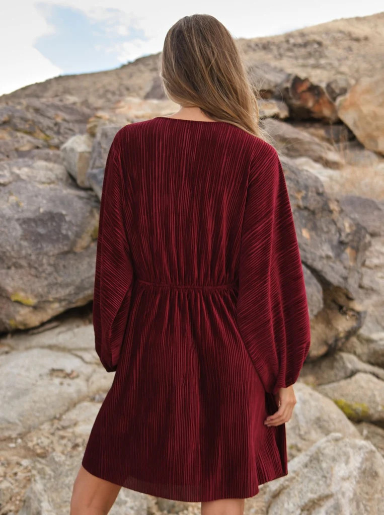 STELLA DRESS IN WINE | raëliv