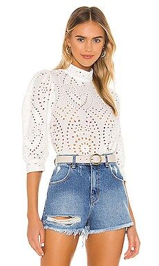 ROLLA'S X Sofia Richie Stephanie Lace Blouse in White from Revolve.com | Revolve Clothing (Global)