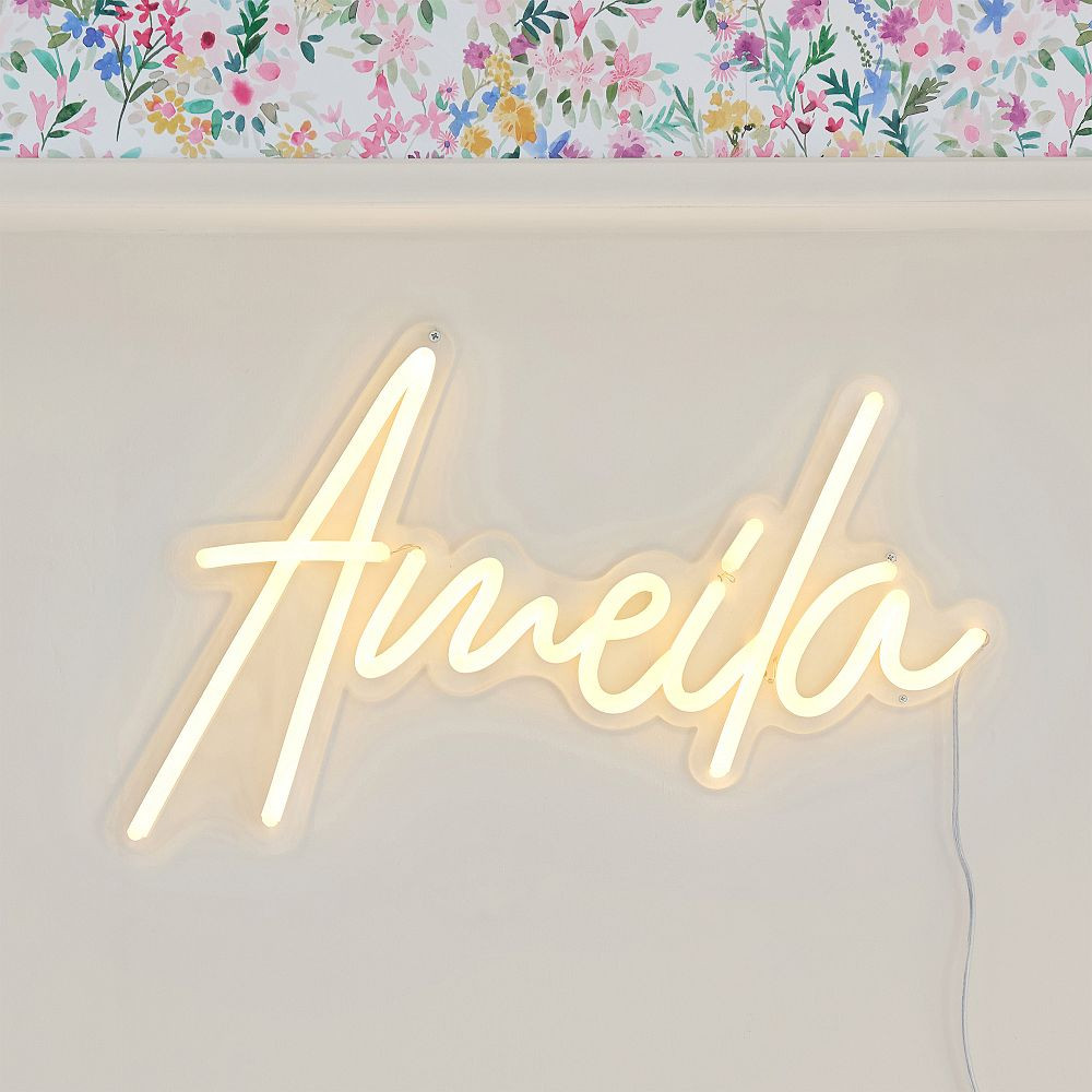 Create Your Own - Neon Theo LED Wall Light | Pottery Barn Teen