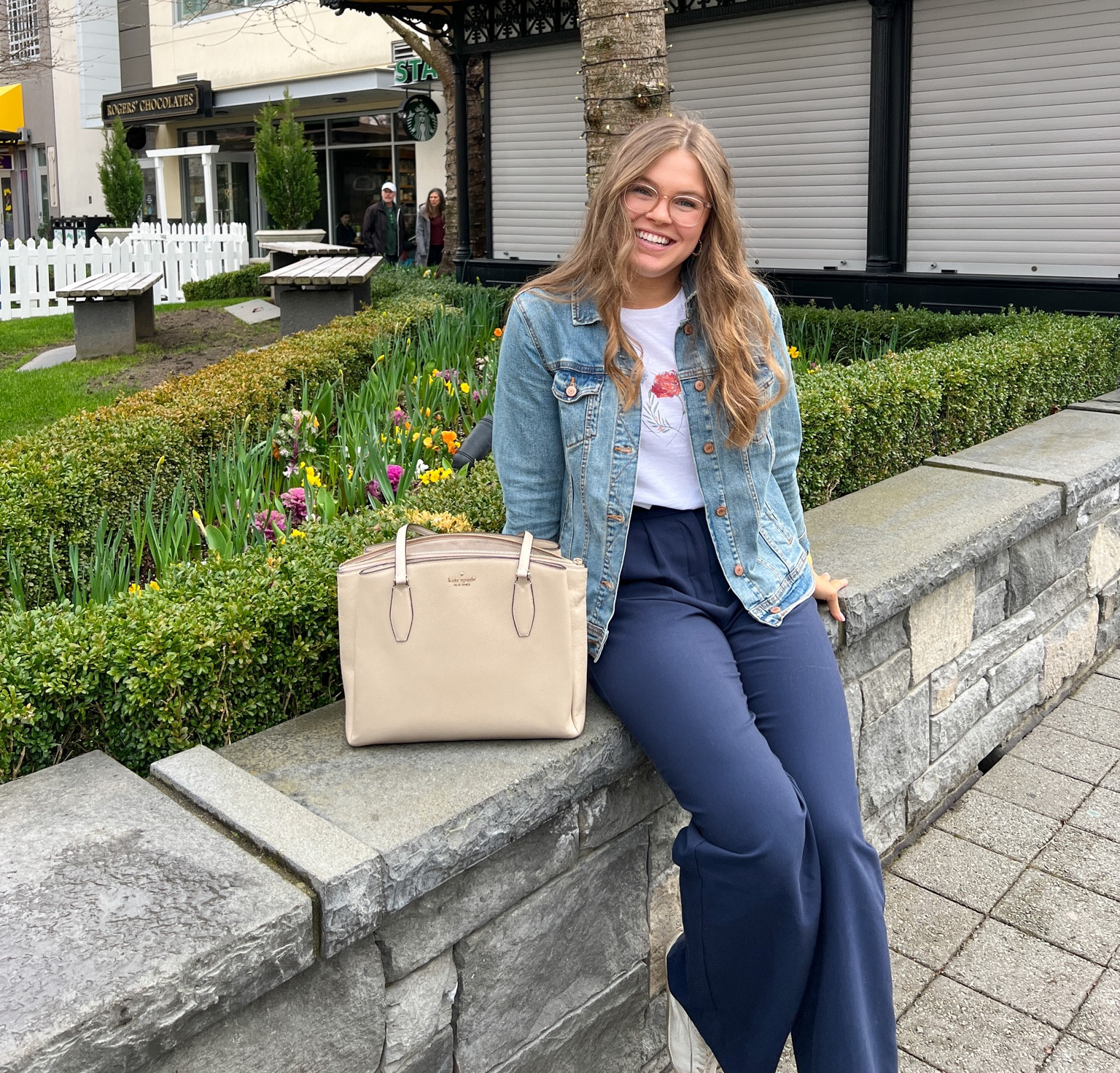 Casual spring office look! A touch of florals and the most comfortable work pants  

#LTKunder100 #LTKSeasonal #LTKworkwear