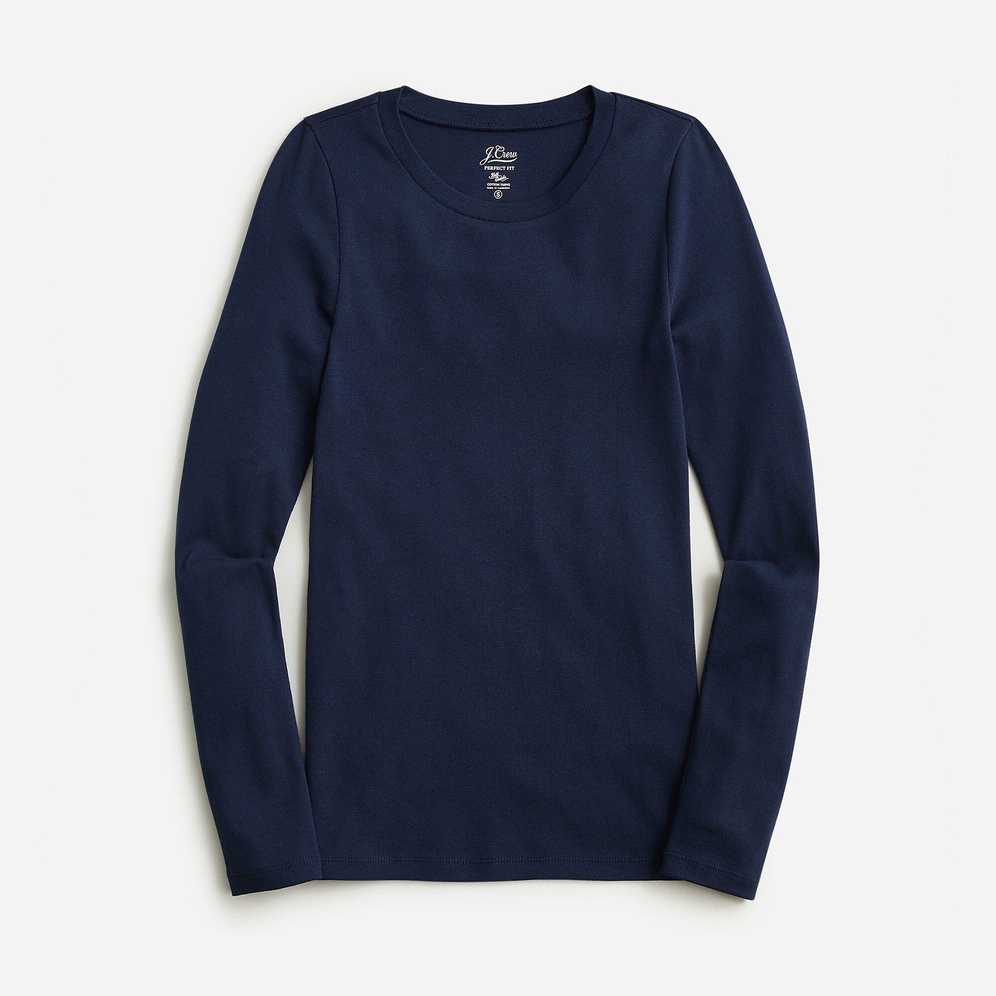 Perfect-fit long-sleeve crewneck T-shirt | J.Crew US