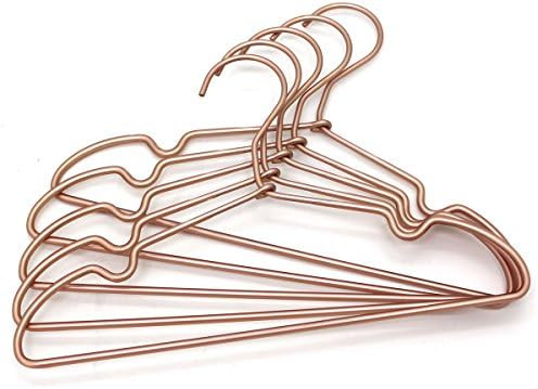 Koobay 10Pack 13" Non Slip Rose Gold Wire Top Children Clothes Suit Coat Metal Hanger | Amazon (US)