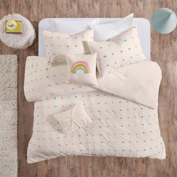 Kelsey Cotton Jacquard Pom Pom Comforter Set | Target