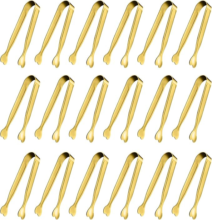 Mini Serving Tongs, Anytrp 18-Packs Stainless Steel Sugar Tongs, 4.3inch Ice Tongs Kitchen Tongs ... | Amazon (US)