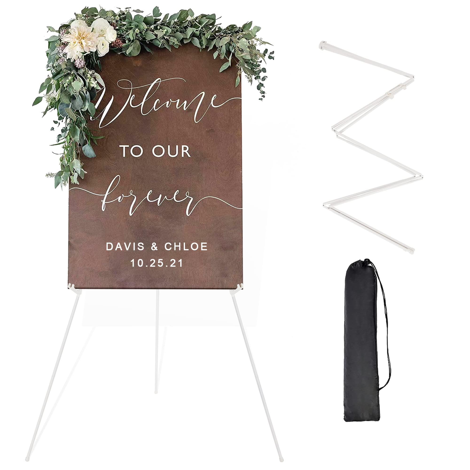 DANMO Easel Stand for Wedding Sign Poster 63'' Instant Display Floor Adjustable Metal Art Easel W... | Amazon (US)