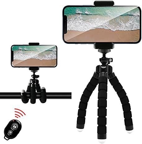 Trépied Smartphone Portable, 360° Mini Trépied Flexible Support pour Téléphone avec Téléco... | Amazon (FR)