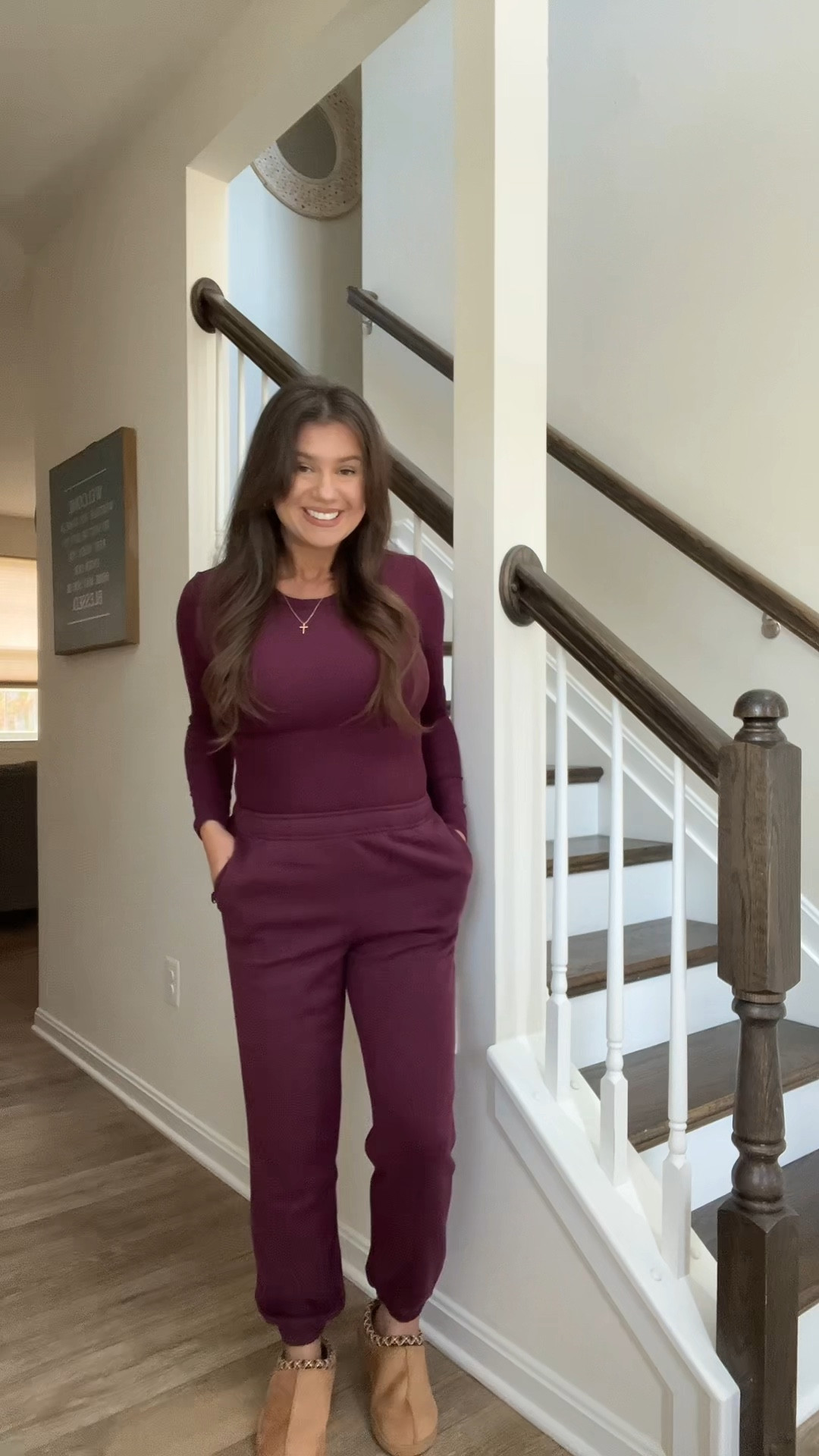 Dark cherry 🍒 
Top: small
Bottom: small 

#LTKFindsUnder50 #LTKSeasonal #LTKFindsUnder100