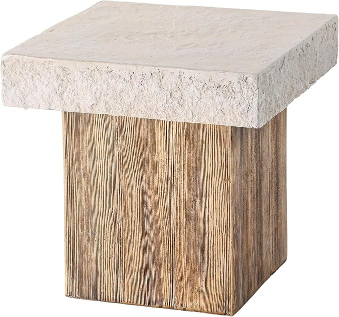 SUNBURY Outdoor Concrete Coffee Table, 20" W Patio Dining Table, Outdoor Table Square in Antique ... | Amazon (US)