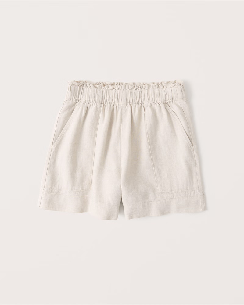 Linen-Blend Pull-On Shorts | Abercrombie & Fitch (US)