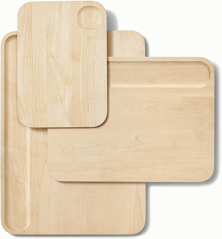 Caraway 4-Piece Double Sided Wood Cutting Board Set - Made From FSC-Certified Birch Wood - Minera... | Amazon (US)