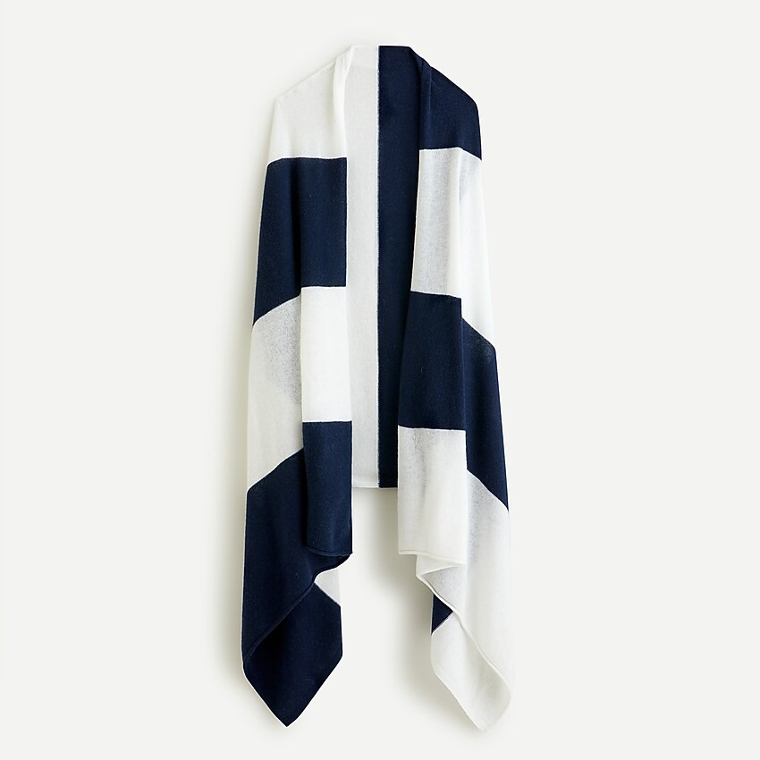 Oversized cashmere wrap in stripe | J. Crew US