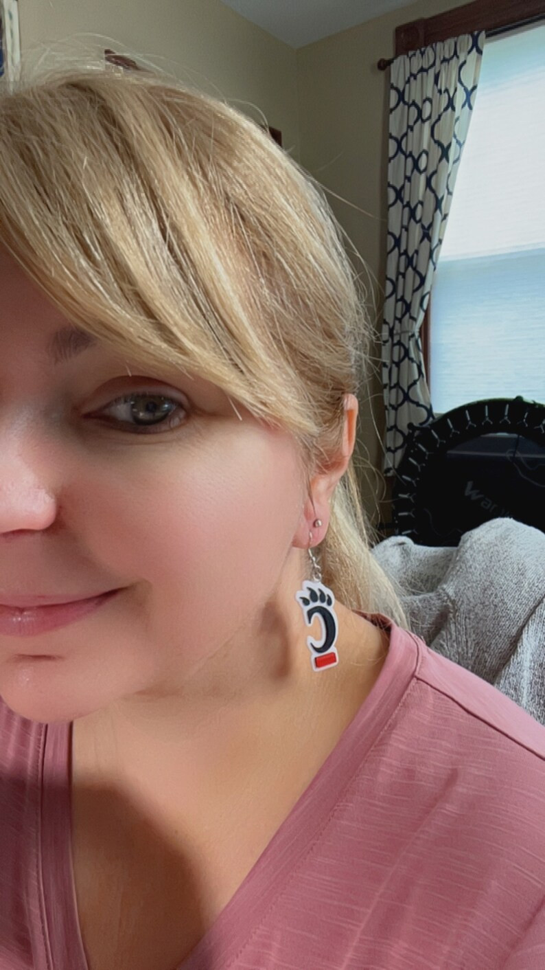 University of Cincinnati UC Bearcats Dangle Earrings - 3D Printed Lightweight, Cute With Hypoalle... | Etsy (US)