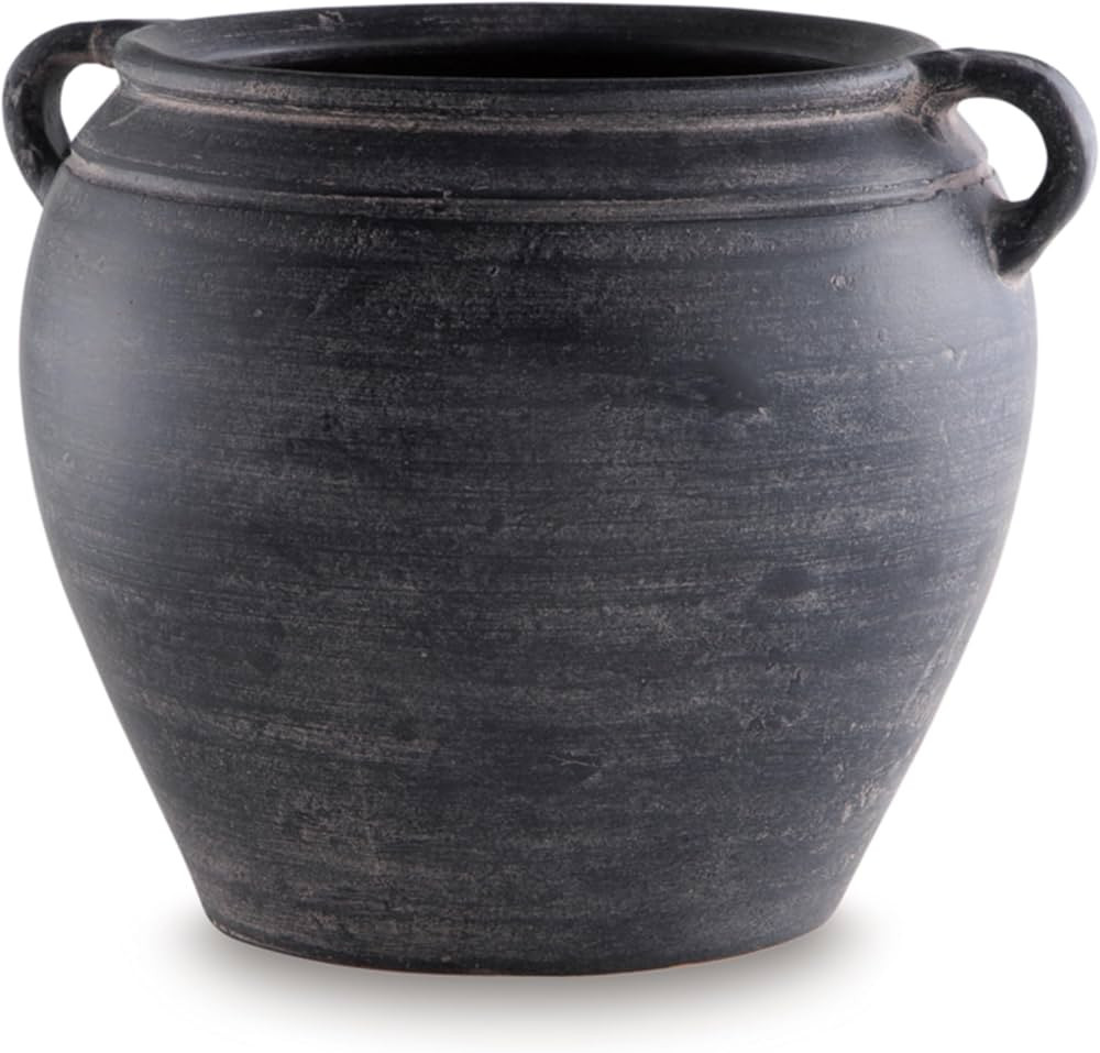 Signature Design by Ashley Meadie Casual Indoor Distressed Terra Cotta Vase with Wide Mouth and H... | Amazon (US)