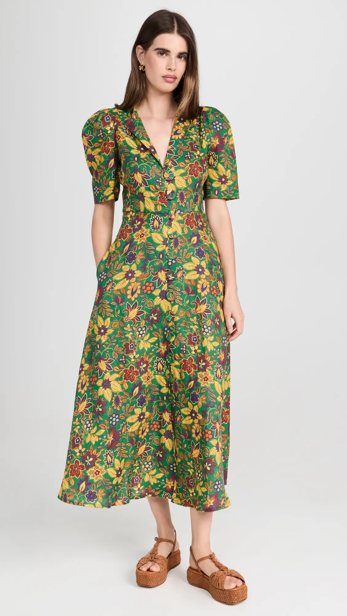 Alemais Isabella V Midi Dress | Shopbop | Shopbop