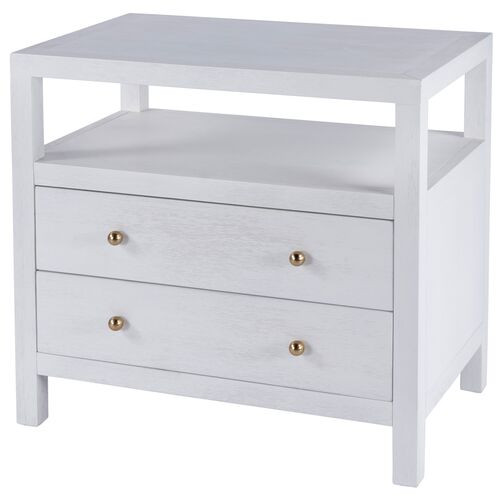 Charlie 2-Drawer Wide Nightstand | One Kings Lane