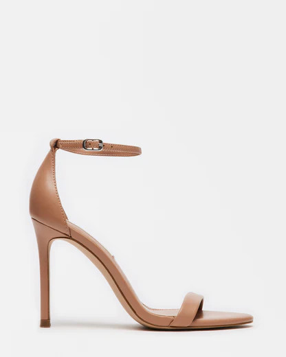 TECY Tan Leather Ankle Strap Heel | Women's Heels | Steve Madden (US)