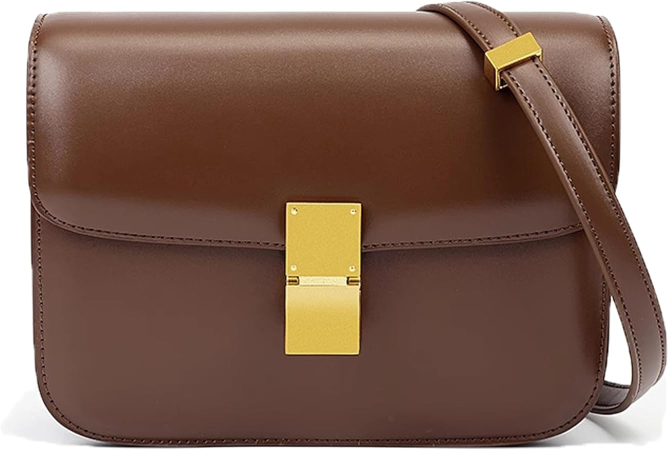 Crossbody Bag for Women PU Leather Square Purse Trendy Small Shoulder Bag Cute Ladies Cross Body ... | Amazon (US)