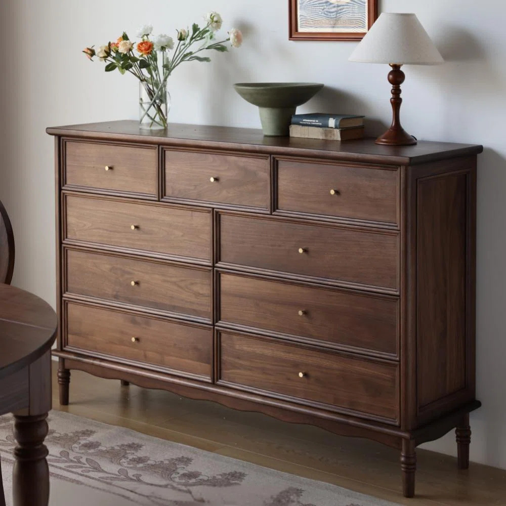 Solid Wood Nine-Drawer Sideboard | Wayfair North America