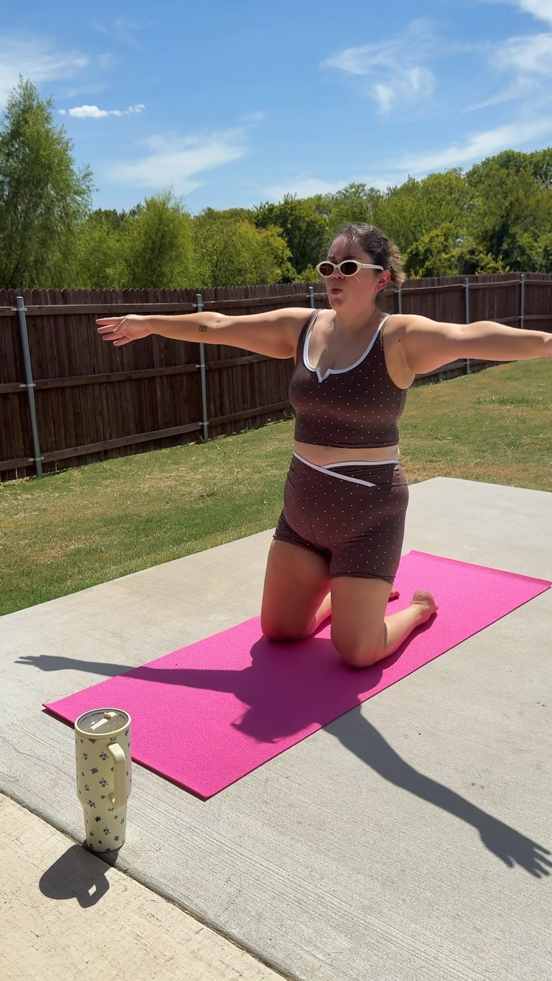 Self care time workout with 45 minutes! Wearing xl in polka dot workout set. It doesn’t have a ton of compression. Protein powder is actually good too!!

#LTKdayinmylife #LTKmomlife #LTKselfcare